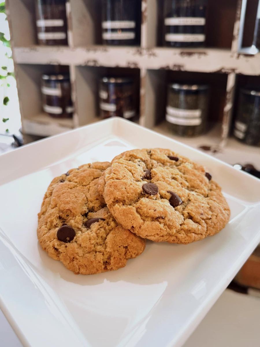 Fresh baked brown butter chocolate chip cookies